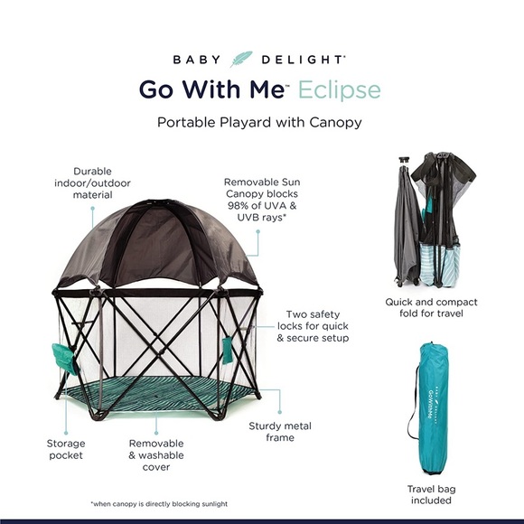 BABY DELIGHT PORTABLE PLAY YARD WITH CANOPY ๐๐ - Picture 2 of 4